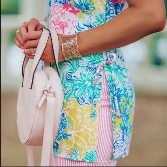 Lilly Pulitzer NEW W/TAGS Donna Top Multi Cheek to Cheek - Picture 12 of 16